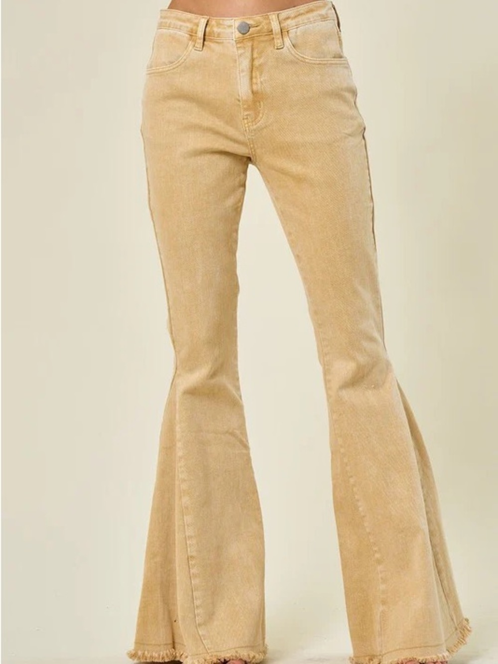 Altar'd State Tan Corduroy Flare Pants